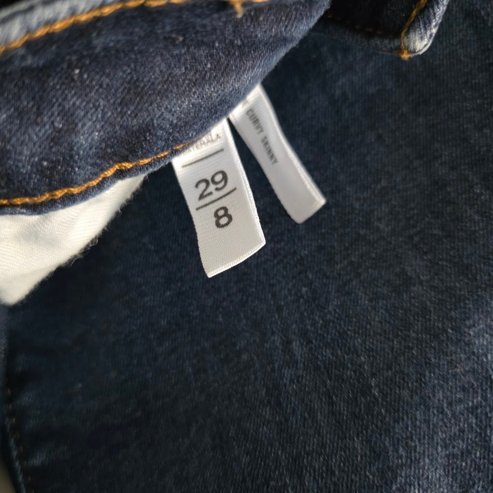LOFT Curvy Skinny High Rise Dark Wash Jeans Women's Size 29/ 8 Casual Classic - Picture 5 of 11